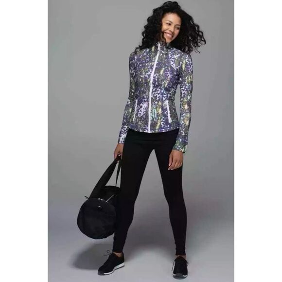LULULEMON Define Jacket Floral Sport White Multi size 8 / Pristine - Picture 3 of 4